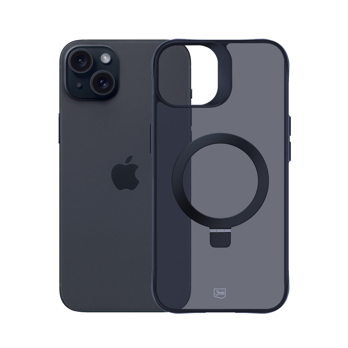 ETUI APPLE IPHONE 15 PLUS - 3MK SMOKE CASE MAG&STAND