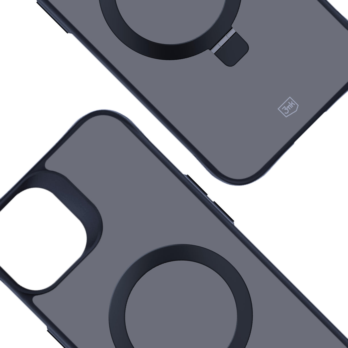 ETUI APPLE IPHONE 15 PLUS - 3MK SMOKE CASE MAG&STAND