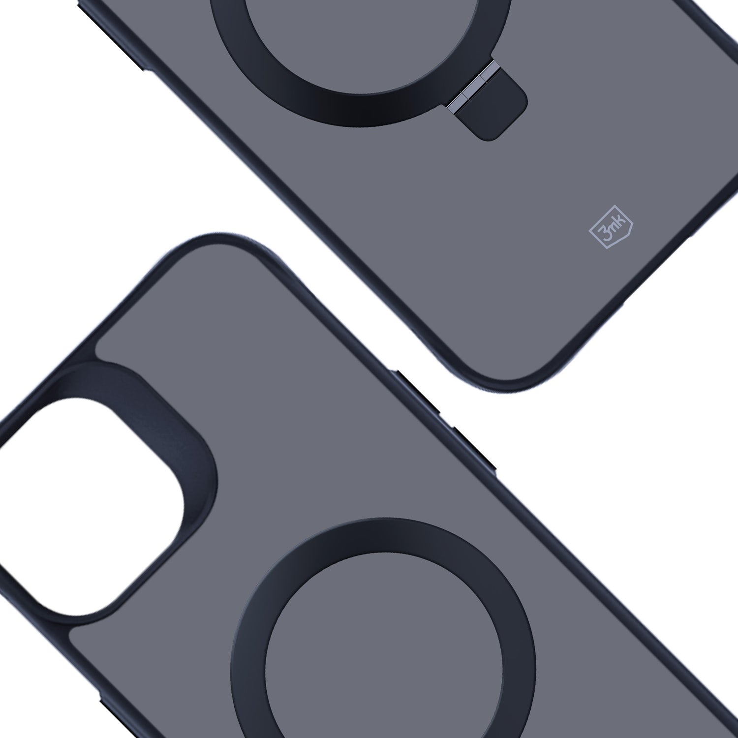 ETUI APPLE IPHONE 15 PLUS - 3MK SMOKE CASE MAG&STAND