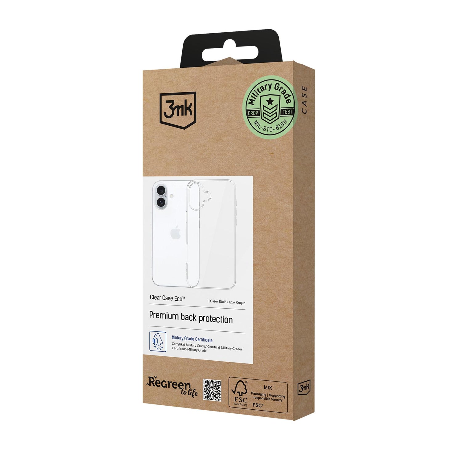 ETUI APPLE IPHONE 16 - 3MK CLEAR CASE ECO GRS CU 1304127