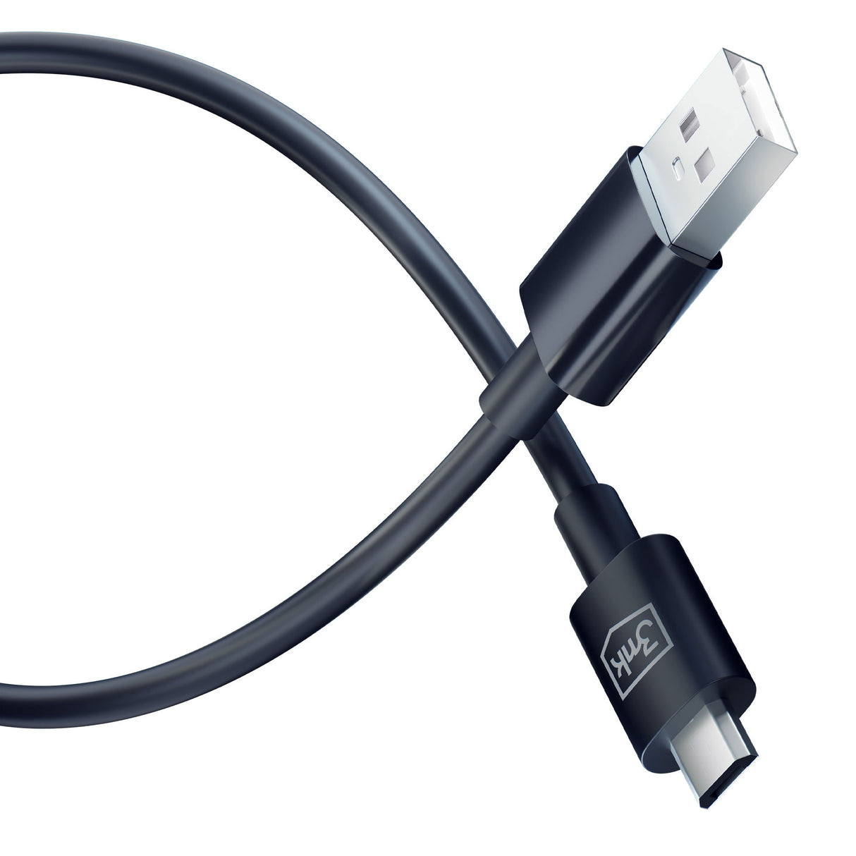 KABEL 3MK HYPER CABLE A TO MICRO 1.2M 5V 2,4A BLACK CZARNY