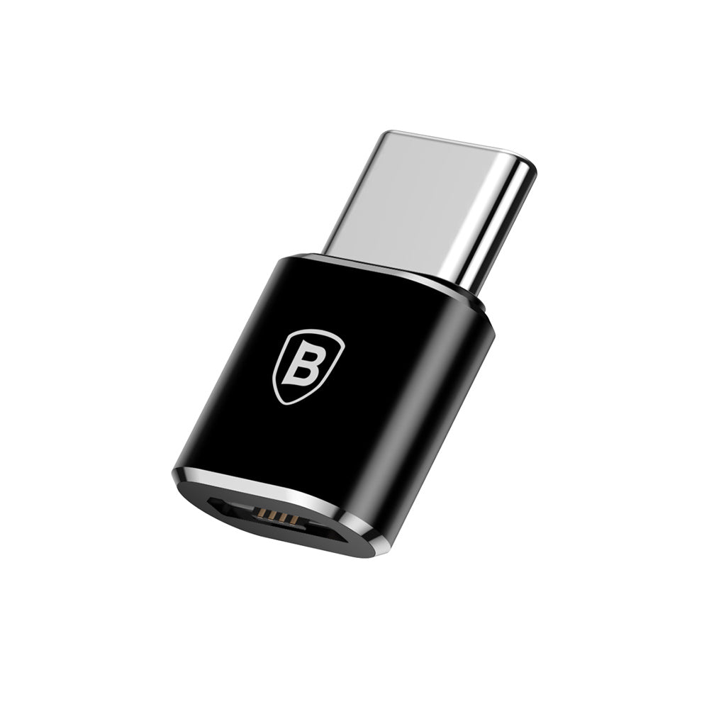 BASEUS ADAPTER OTG MICRO USB - USB-C CZARNY