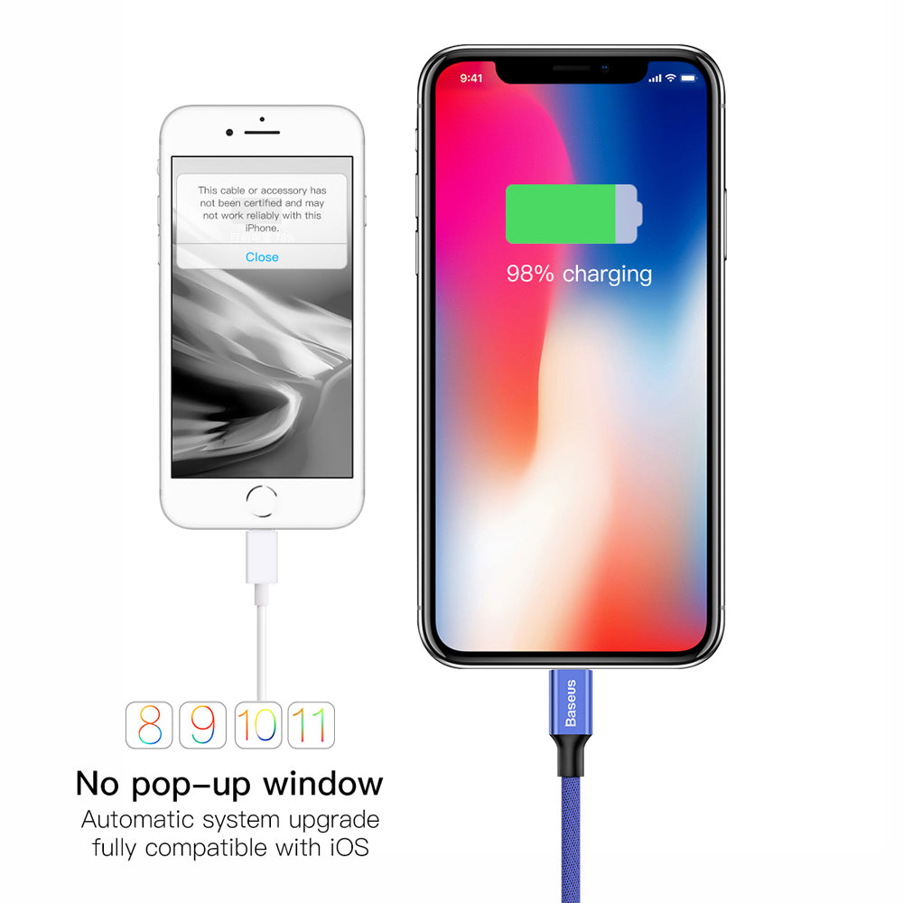 BASEUS KABEL YIVEN USB - LIGHTNING 1,8 M 2A NIEBIESKI