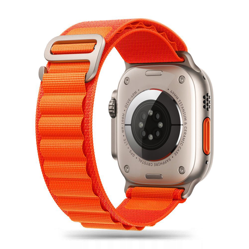 PASEK TECH-PROTECT NYLON PRO APPLE WATCH 6 / 7 / 8 / 9 / 10 / SE / ULTRA 1 / 2 (44 / 45 / 46 / 49 MM) ORANGE POMARAŃCZOWY