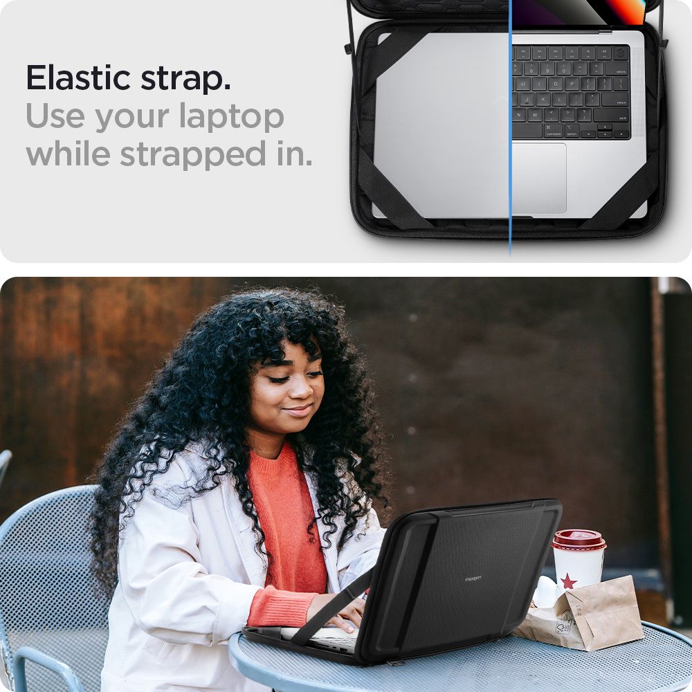 ETUI SPIGEN RUGGED ARMOR POUCH ”PRO” LAPTOP 13-14 BLACK CZARNE