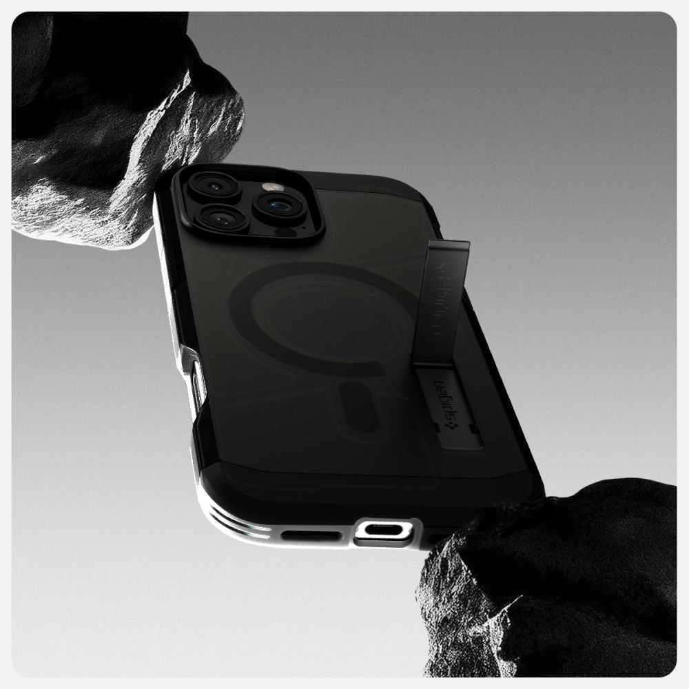 ETUI SPIGEN TOUGH ARMOR MAG MAGSAFE IPHONE 16 PRO MAX FROST BLACK MATOWE CZARNE