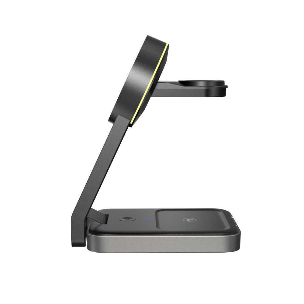 ŁADOWARKA INDUKCYJNA 3W1 TECH-PROTECT QI15W-A28 3IN1 MAGNETIC MAGSAFE WIRELESS CHARGER CZARNY