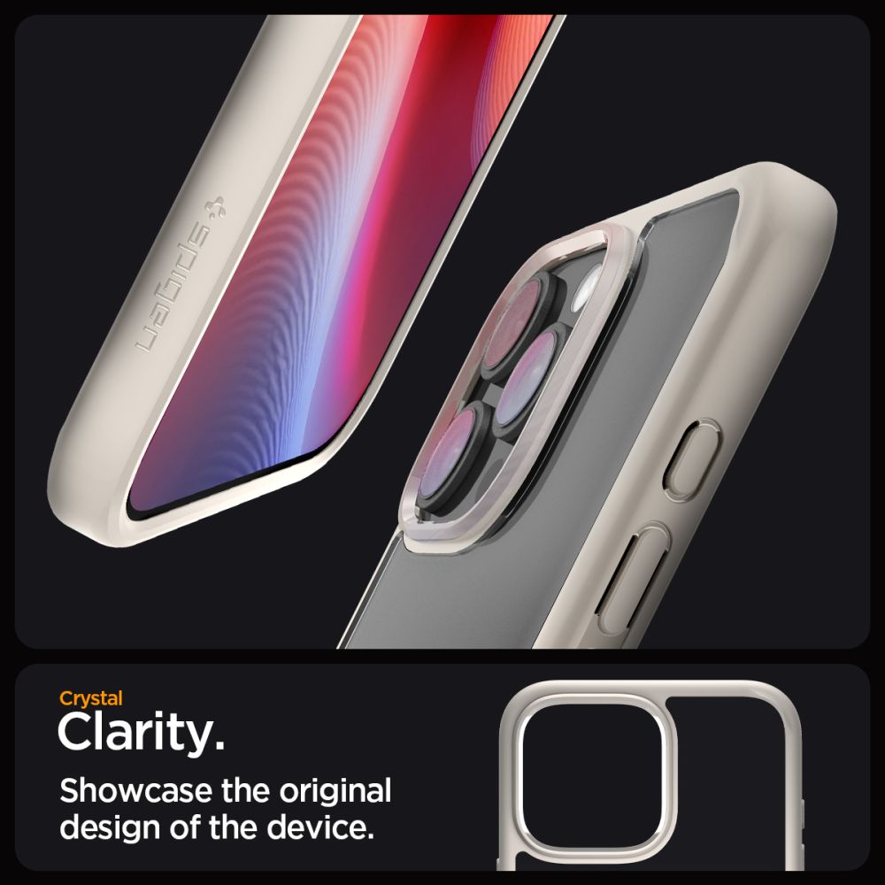 ETUI SPIGEN ULTRA HYBRID IPHONE 16 PRO MAX NATURAL TITANIUM TYTANOWE