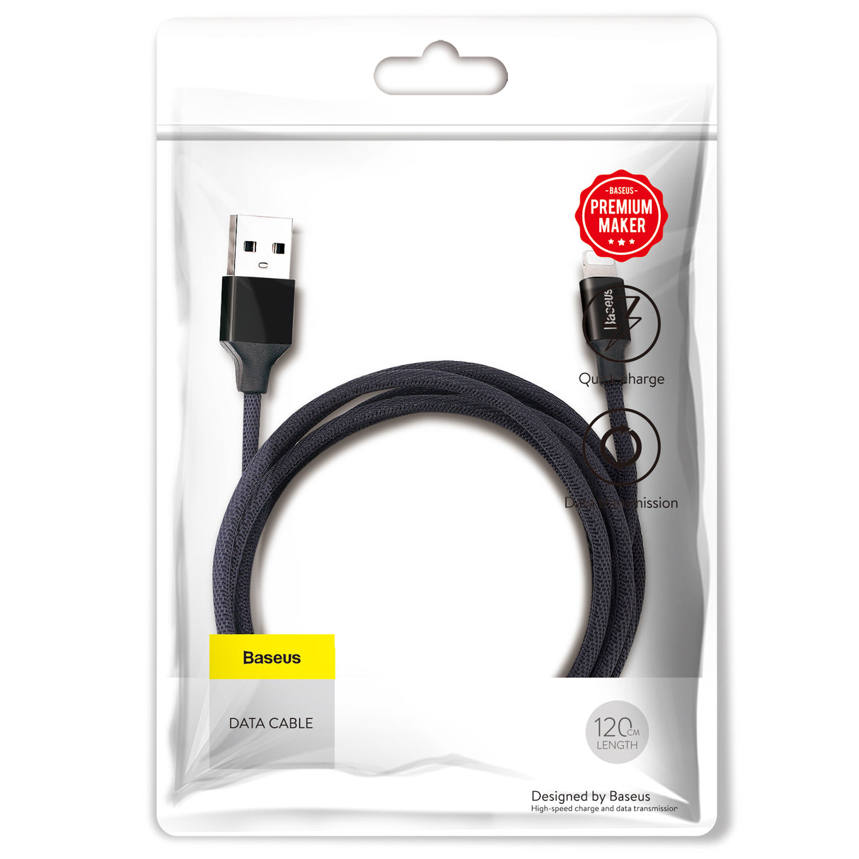 BASEUS KABEL YIVEN USB - LIGHTNING 1,2 M 2A CZARNY