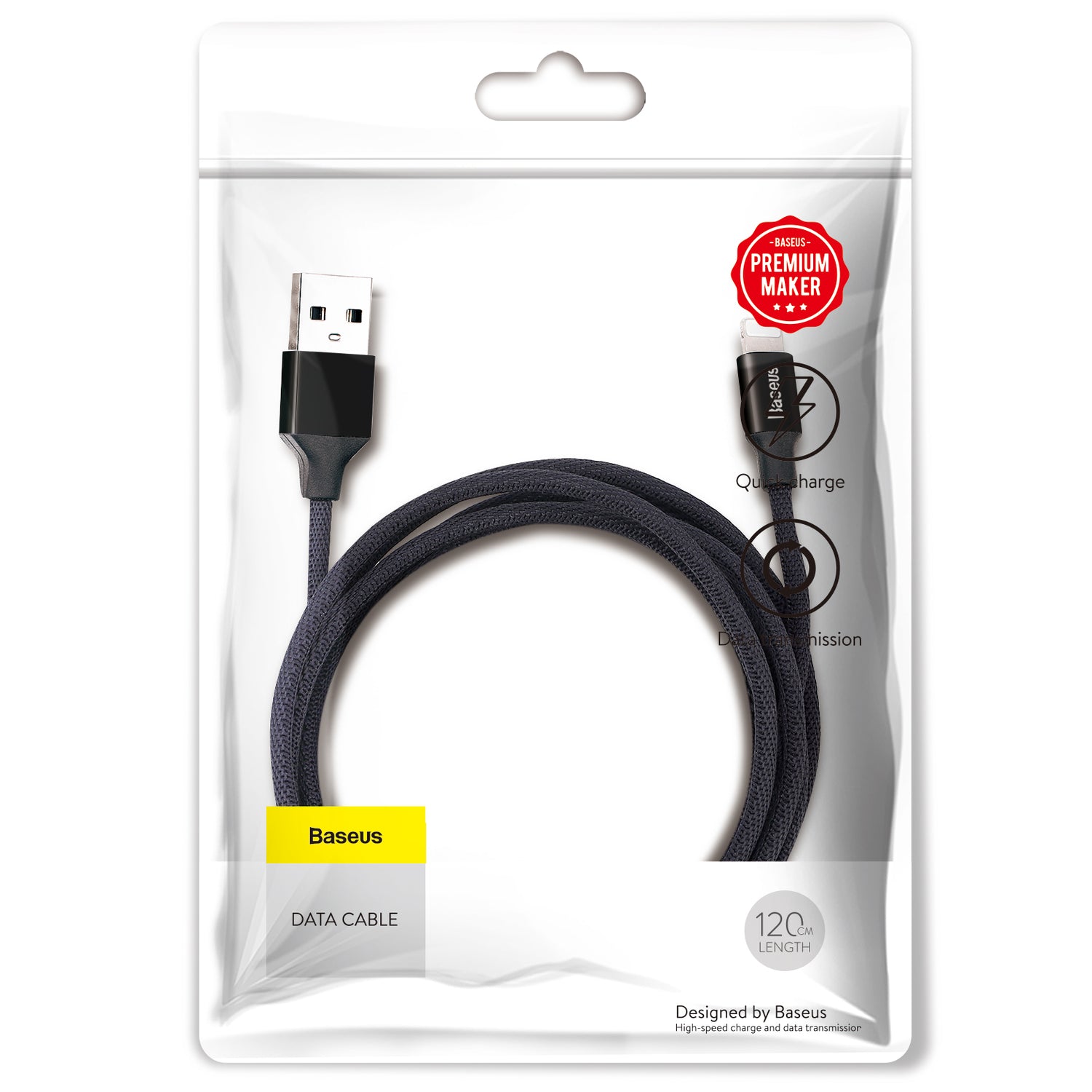 BASEUS KABEL YIVEN USB - LIGHTNING 1,2 M 2A CZARNY