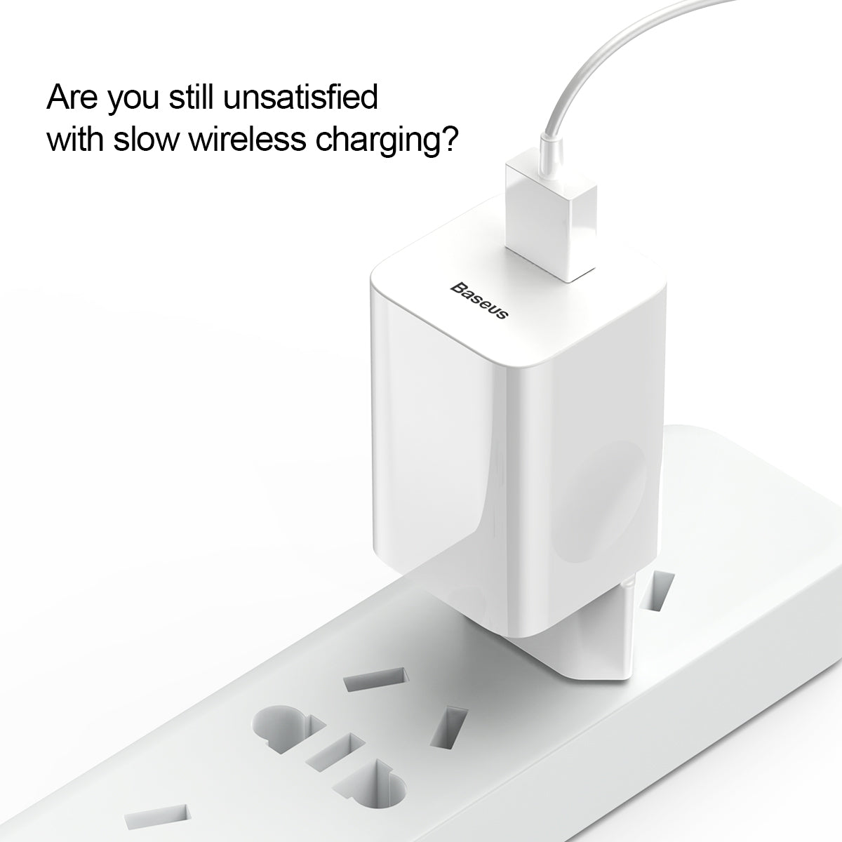 BASEUS ŁADOWARKA SIECIOWA QC 3.0 1X USB 3A BIAŁA