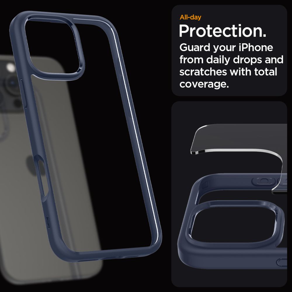 ETUI SPIGEN ULTRA HYBRID IPHONE 16 PRO MAX NAVY BLUE NIEBIESKIE