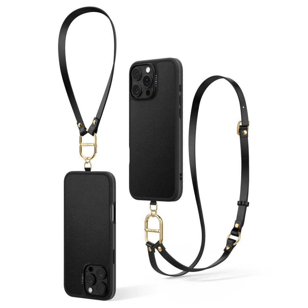 ETUI ZE SMYCZKA SPIGEN CYRILL KAJUK CLASSIC CHARM MAG MAGSAFE IPHONE 16 PRO BLACK CZARNE