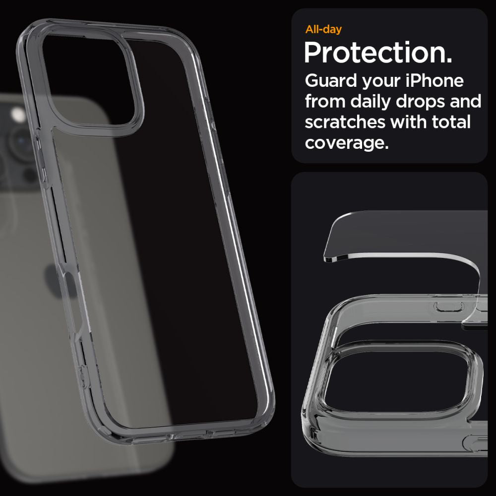ETUI SPIGEN ULTRA HYBRID IPHONE 16 PRO MAX SPACE CRYSTAL TRANSPARENTNO DYMIONE