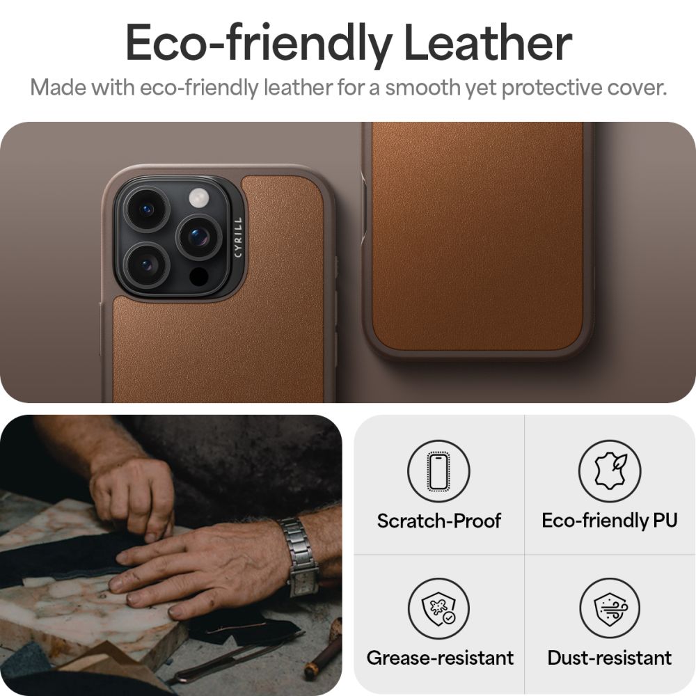 ETUI SPIGEN CYRILL KAJUK MAG MAGSAFE IPHONE 16 PRO MAX SADDLE BROWN BRĄZOWE