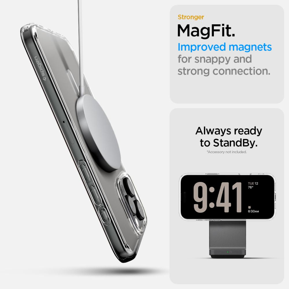 ETUI SPIGEN ULTRA HYBRID ”T” MAG MAGSAFE IPHONE 16 PRO BIAŁE