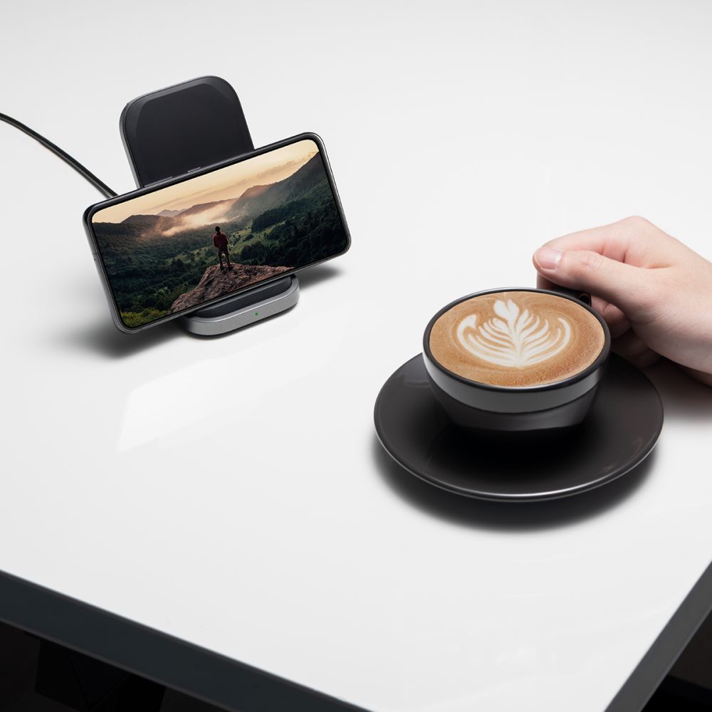 ŁADOWARKA INDUKCYJNA SPIGEN PF2102 ARCFIELD WIRELESS CHARGER 15W BLACK CZARNA