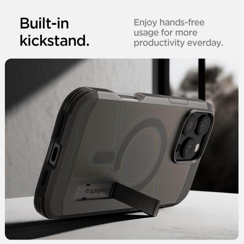 ETUI SPIGEN TOUGH ARMOR MAG MAGSAFE IPHONE 16 PRO MAX FROST BLACK MATOWE CZARNE