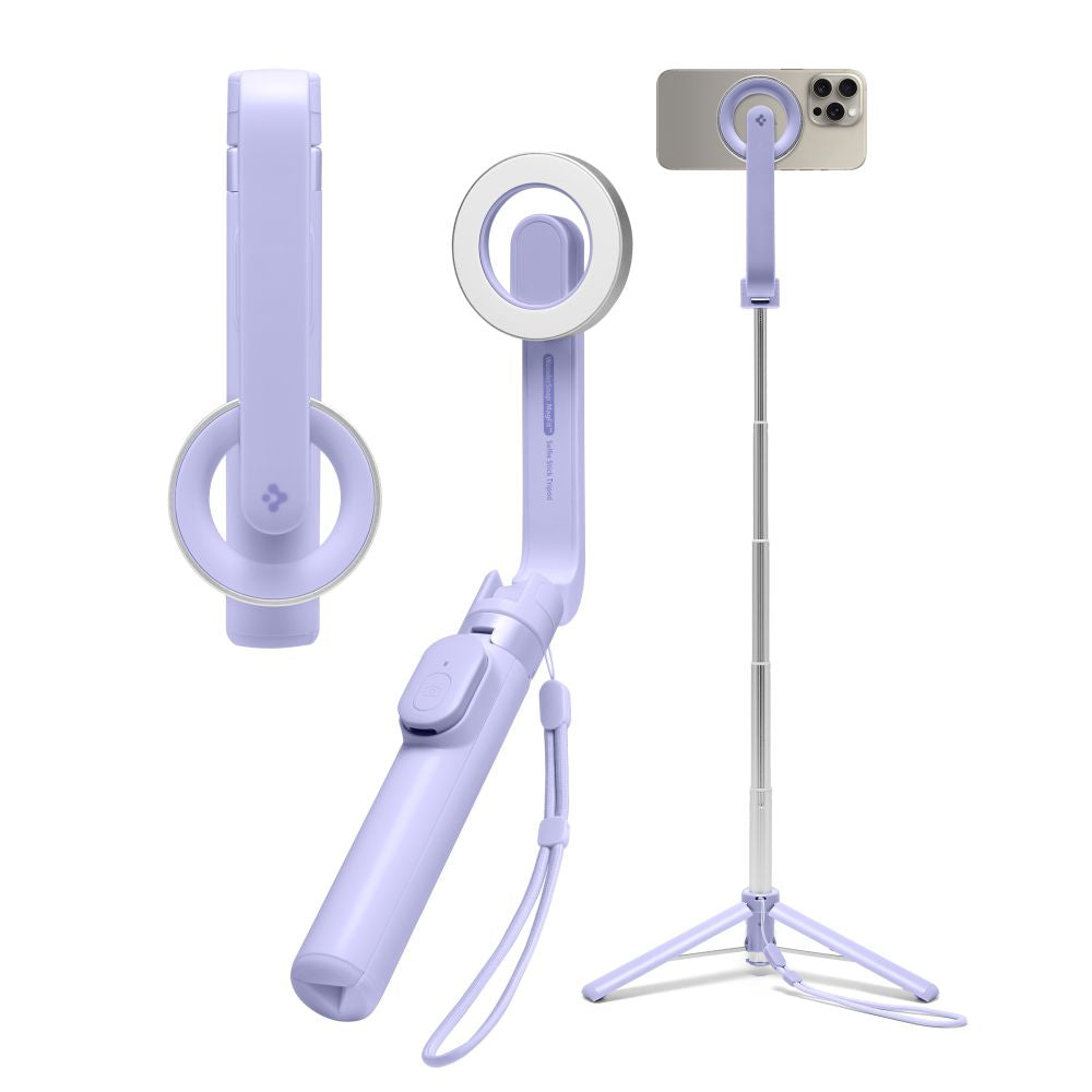 SELFIE STICK TRIPOD SPIGEN S571W MAGSAFE BLUETOOTH FIOLETOWY