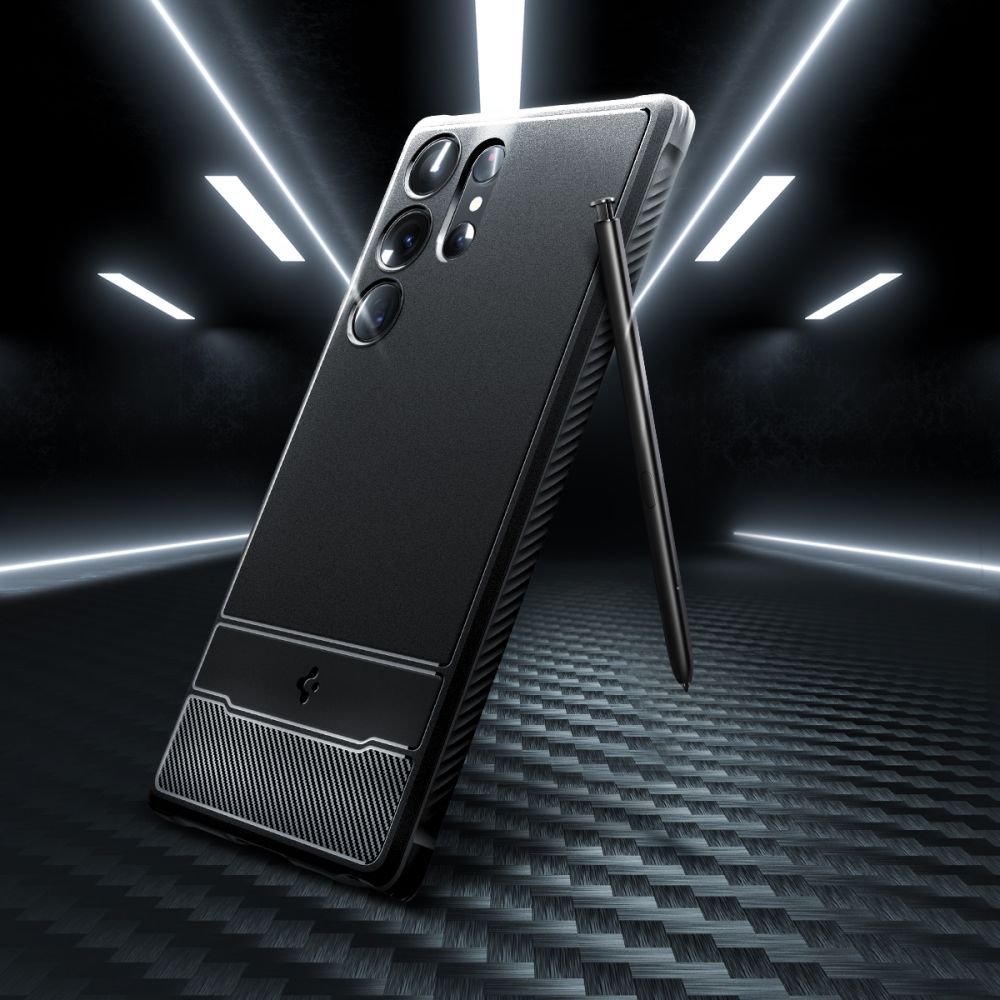 ETUI SPIGEN RUGGED ARMOR SAMSUNG GALAXY S23 ULTRA CZARNE