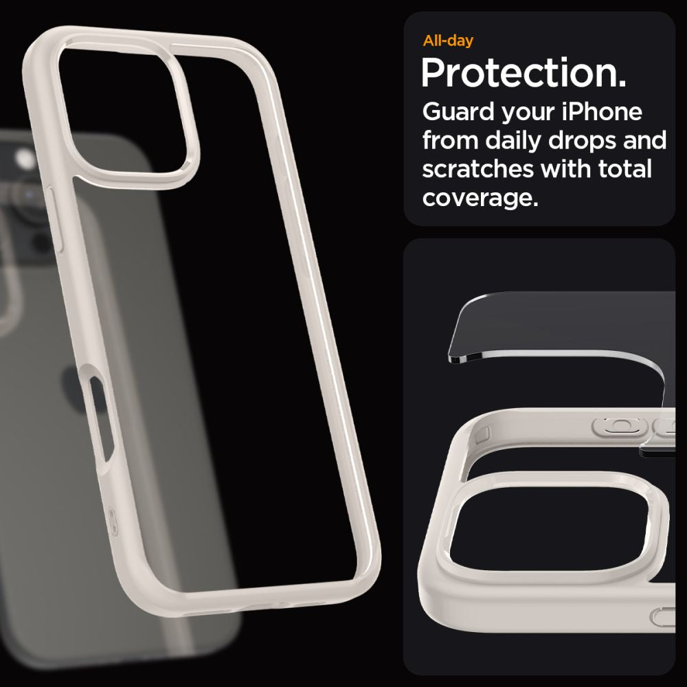 ETUI SPIGEN ULTRA HYBRID IPHONE 16 PRO MAX NATURAL TITANIUM TYTANOWE
