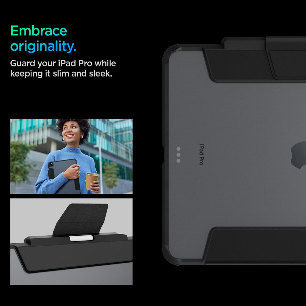 ETUI SPIGEN ULTRA HYBRID ”PRO” IPAD PRO 13” 7 / 2024 CZARNE