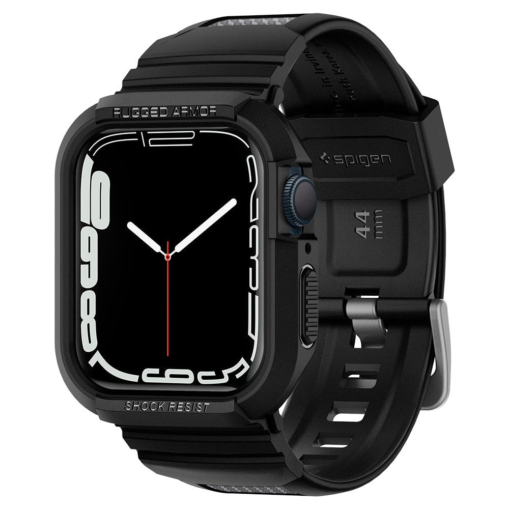 PASEK SPIGEN RUGGED ARMOR ”PRO” APPLE WATCH 4 / 5 / 6 / 7 / 8 / 9 / SE (44 / 45 MM) CZARNY