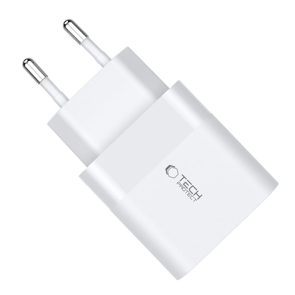 ŁADOWARKA SIECIOWA TECH-PROTECT C30W 2-PORT NETWORK CHARGER PD30W/QC3.0 BIAŁA