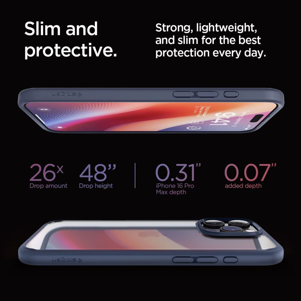 ETUI SPIGEN ULTRA HYBRID IPHONE 16 PRO MAX NAVY BLUE NIEBIESKIE