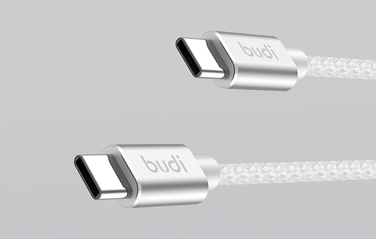KABEL USB C DO USB C BUDI 65W 1,5M BIAŁY