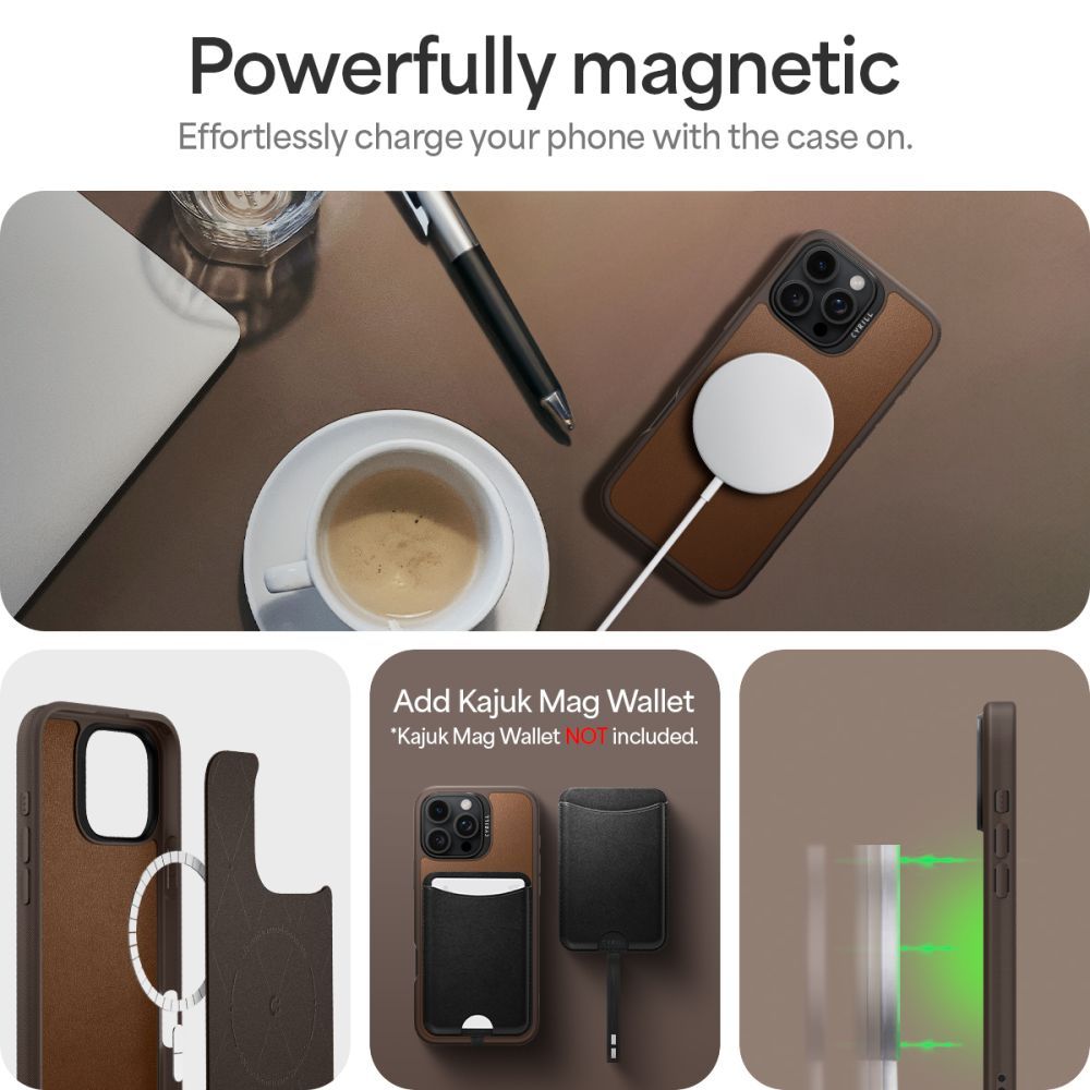 ETUI SPIGEN CYRILL KAJUK MAG MAGSAFE IPHONE 16 PRO BRĄZOWE