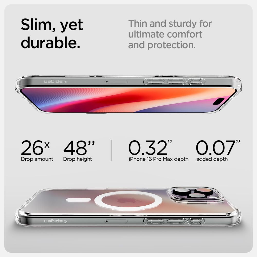 ETUI SPIGEN ULTRA HYBRID ”T” MAG MAGSAFE IPHONE 16 PRO BIAŁE