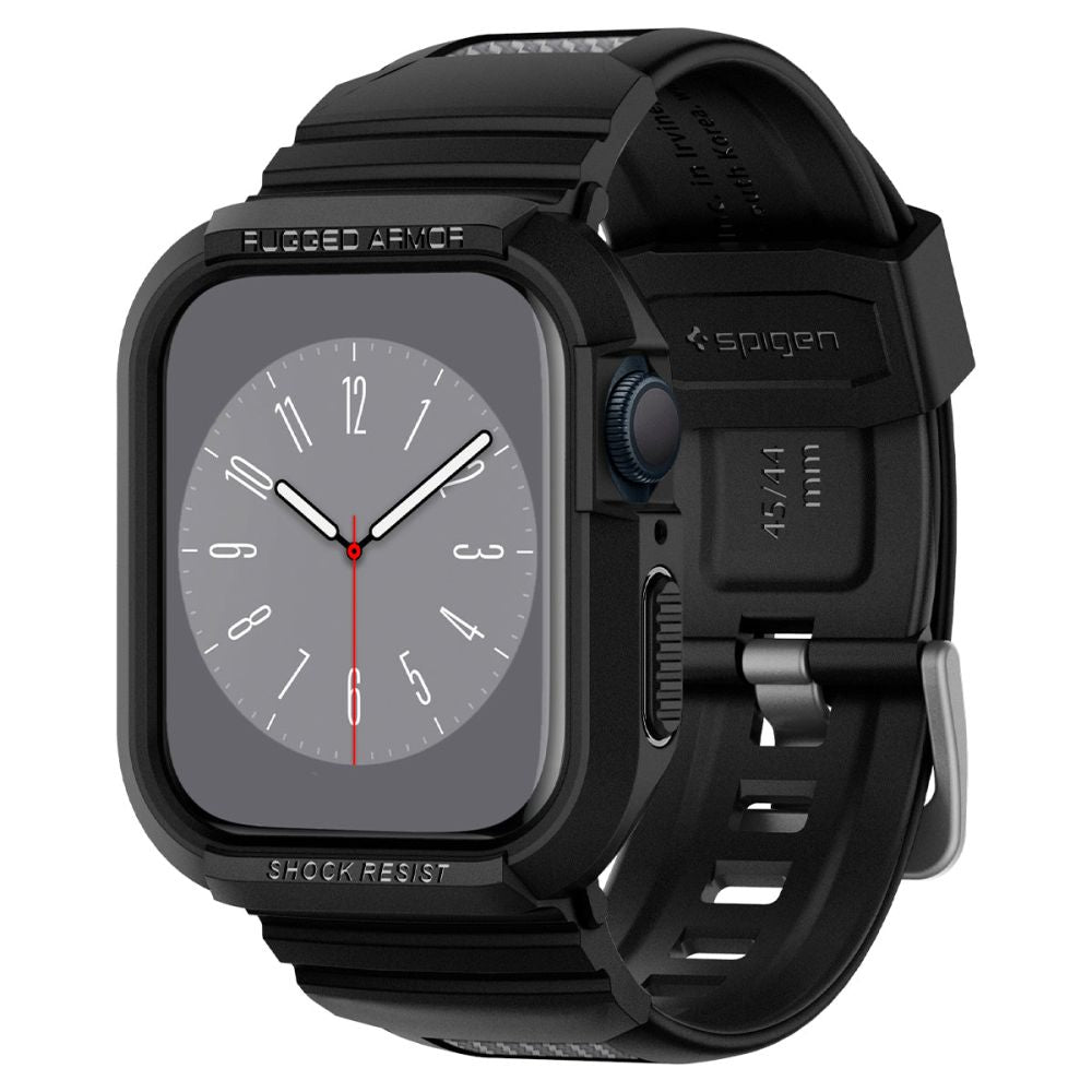PASEK SPIGEN RUGGED ARMOR ”PRO” APPLE WATCH 4 / 5 / 6 / 7 / 8 / 9 / SE (44 / 45 MM) CZARNY