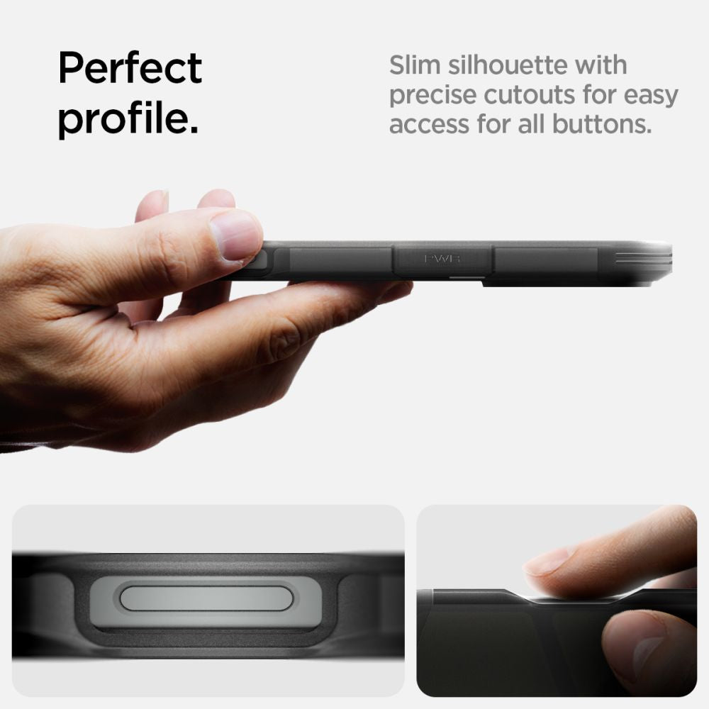 ETUI SPIGEN TOUGH ARMOR MAG MAGSAFE IPHONE 16 PRO MAX FROST BLACK MATOWE CZARNE