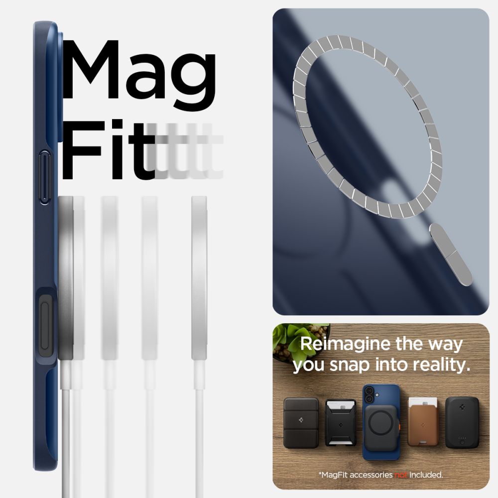 ETUI SPIGEN THIN FIT MAG MAGSAFE IPHONE 16 NAVY BLUE NIEBIESKIE