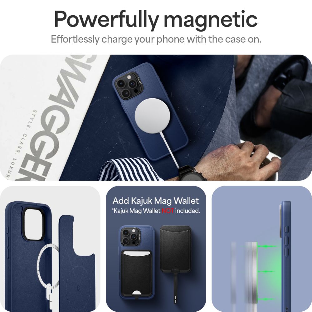 ETUI SPIGEN CYRILL KAJUK MAG MAGSAFE IPHONE 16 PRO NAVY NIEBIESKIE
