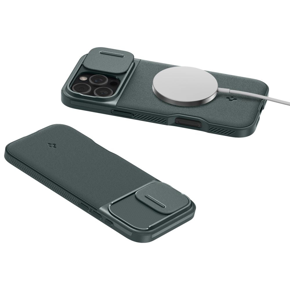 ETUI SPIGEN OPTIK ARMOR MAG MAGSAFE IPHONE 16 PRO ABYSS GREEN ZIELONE