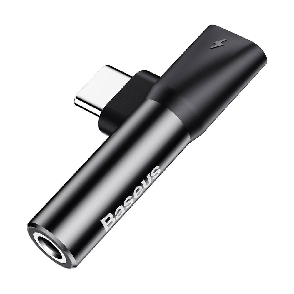 BASEUS ADAPTER L41 USB-C DO USB-C - JACK 3,5 MM CZARNY