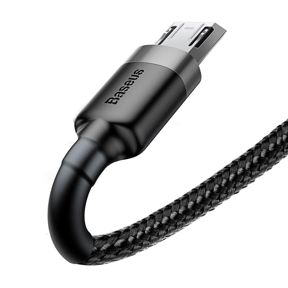 BASEUS KABEL CAFULE USB - MICRO USB 0,5 M 2,4A SZARO-CZARNY