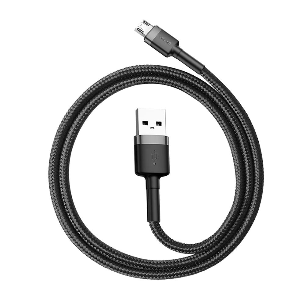 BASEUS KABEL CAFULE USB - MICRO USB 0,5 M 2,4A SZARO-CZARNY