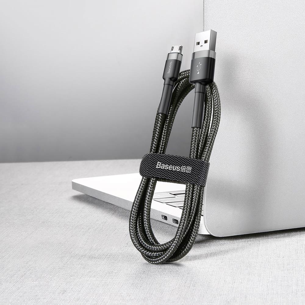 BASEUS KABEL CAFULE USB - MICRO USB 2,0 M 1,5A SZARO-CZARNY