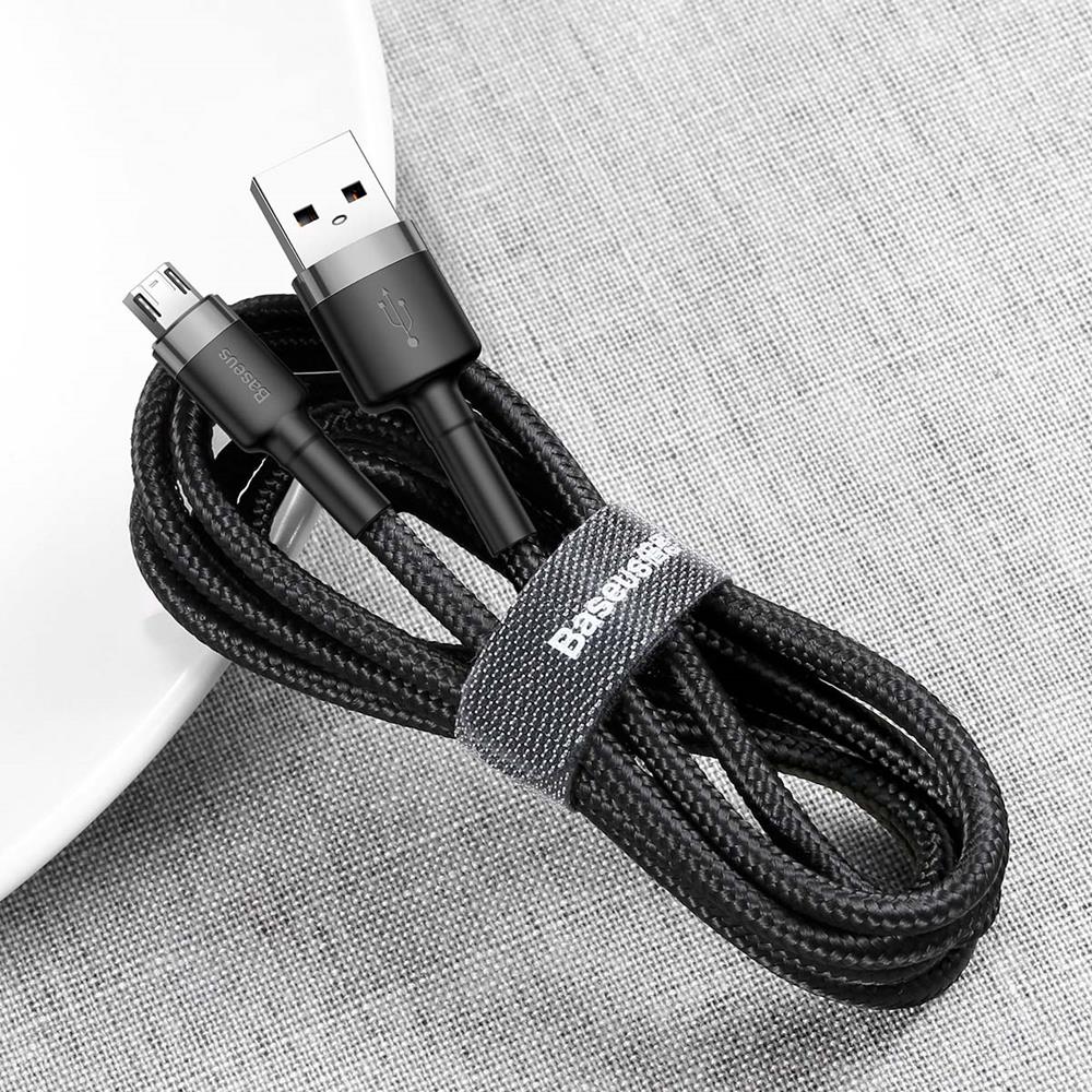 BASEUS KABEL CAFULE USB - MICRO USB 2,0 M 1,5A SZARO-CZARNY