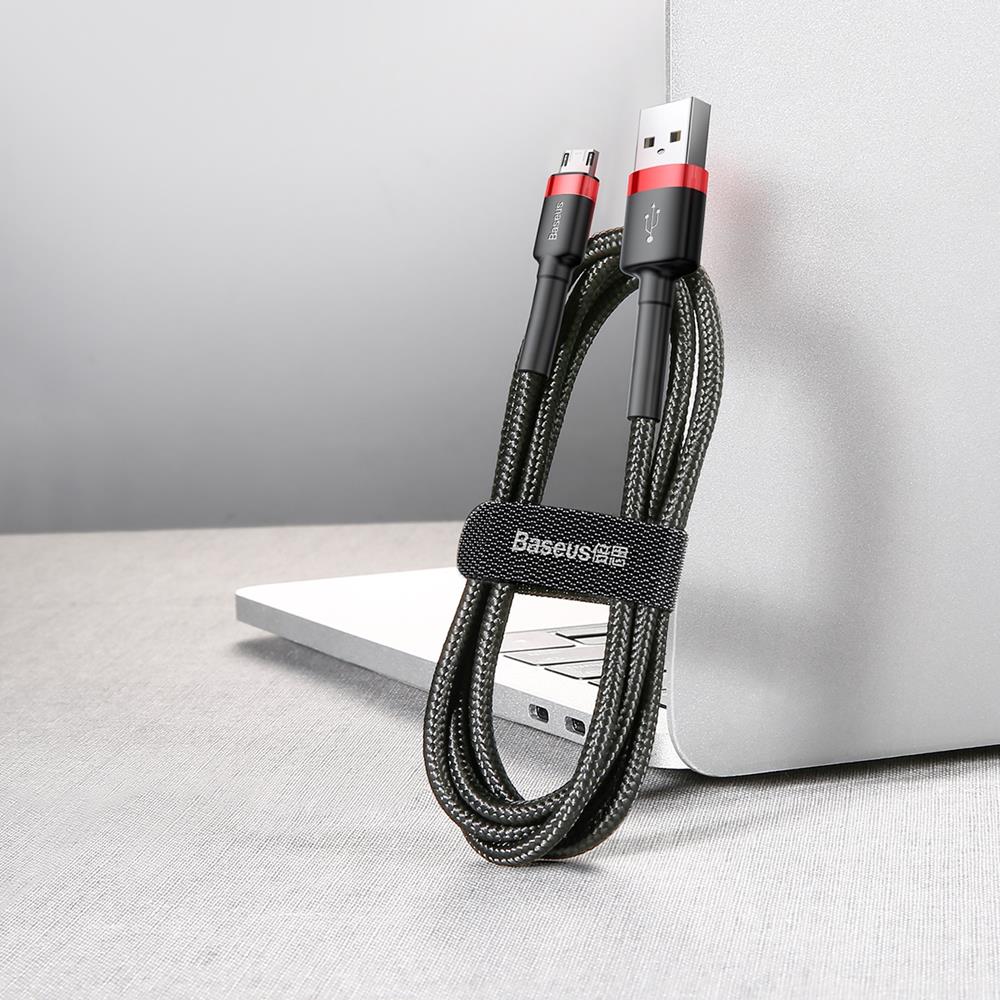 BASEUS KABEL CAFULE USB - MICRO USB 3,0 M 1,5A CZERWONO-CZARNY