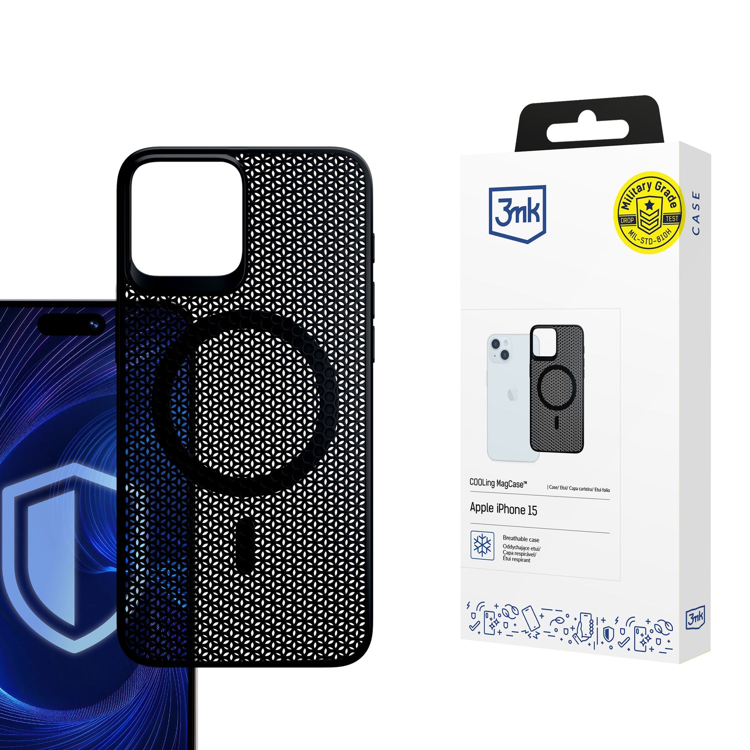 ETUI APPLE IPHONE 15 - 3MK COOLING MAGCASE