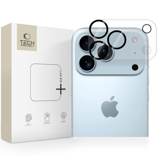 OSŁONA APARATU TECH-PROTECT CAM FIT+ NA IPHONE 17 PRO - PRZEZROCZYSTE