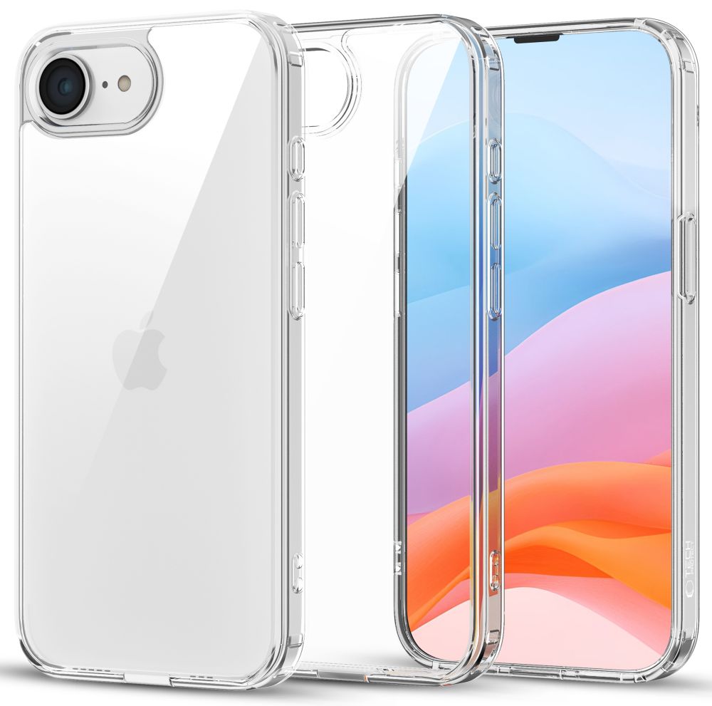 ETUI TECH-PROTECT FLEXAIR HYBRID IPHONE 16E CLEAR TRANSPARETNE
