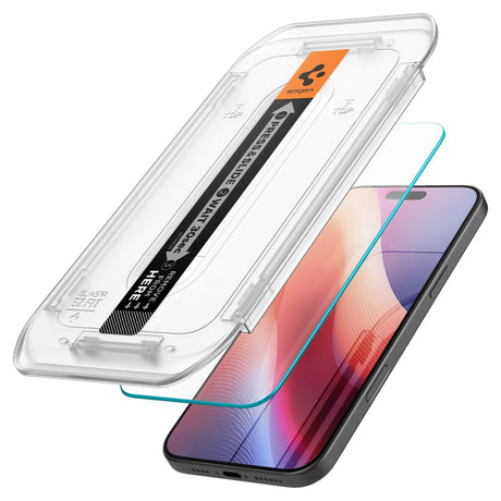 SZKŁO HARTOWANE SPIGEN GLAS.TR ”EZ FIT” 2-PACK IPHONE 16 PRO MAX CLEAR TRANSPARETNE
