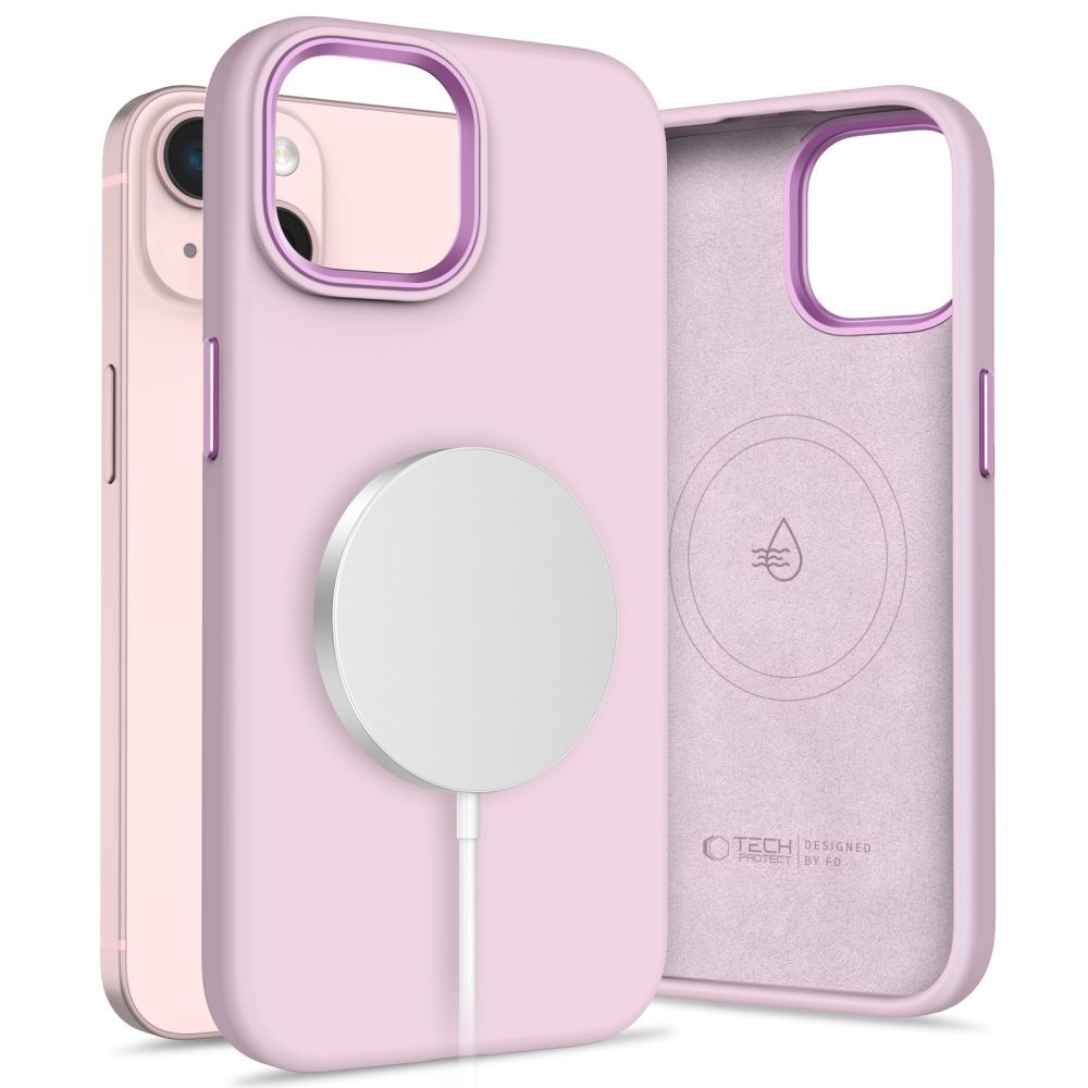 ETUI TECH-PROTECT SILICONE PURE MAGSAFE IPHONE 15 RÓŻOWE