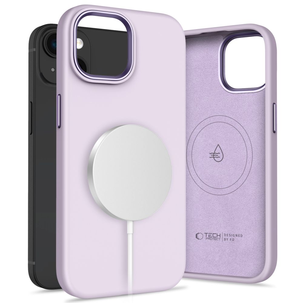 ETUI TECH-PROTECT SILICONE PURE MAGSAFE IPHONE 15 FIOLETOWE