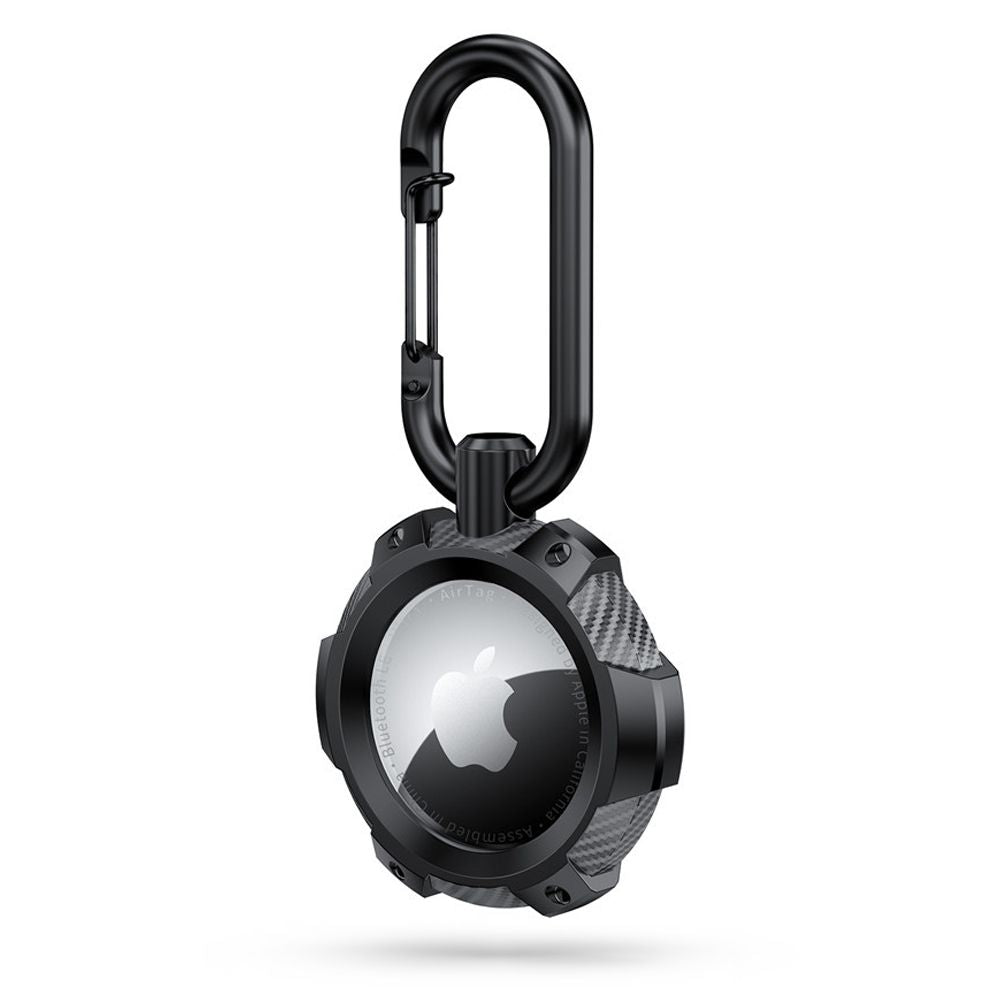 ETUI TECH-PROTECT TPUCARBON APPLE AIRTAG BLACK CZARNE
